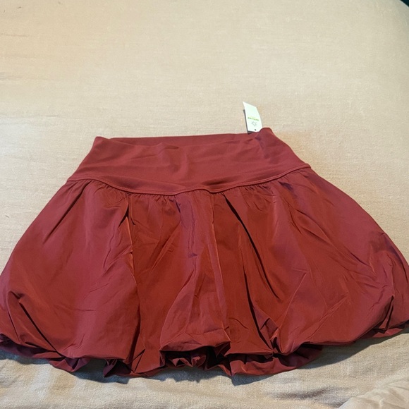 Offline Dresses & Skirts - Burgundy/Red Bubble Skirt w/ shorts